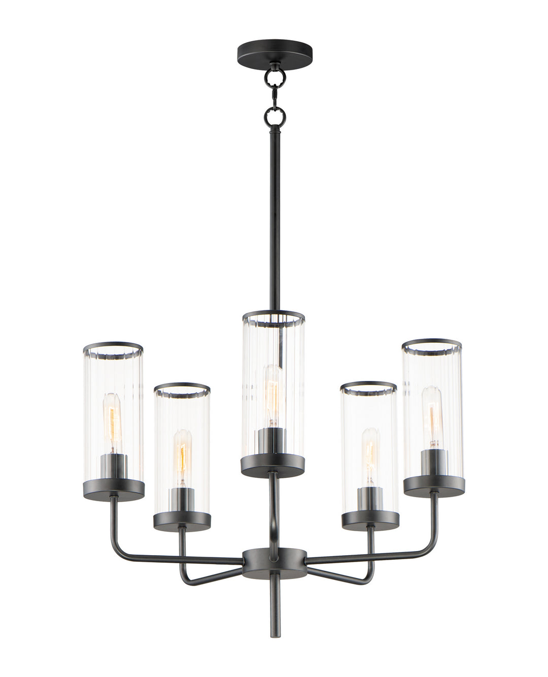 Crosby Five Light Chandelier in Black - available from The Lighting Shoppe, trusted by Canadian homeowners
