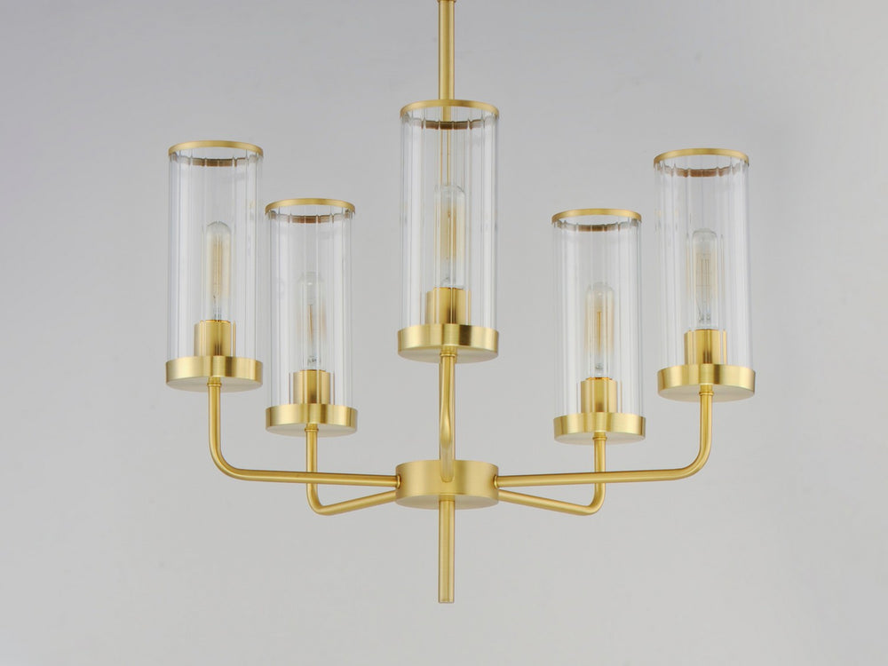 Maxim - 11475CRSBR - Five Light Chandelier - Crosby - Satin Brass