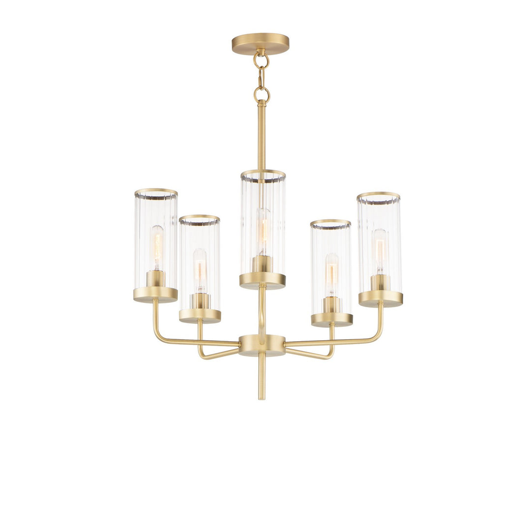 Maxim - 11475CRSBR - Five Light Chandelier - Crosby - Satin Brass