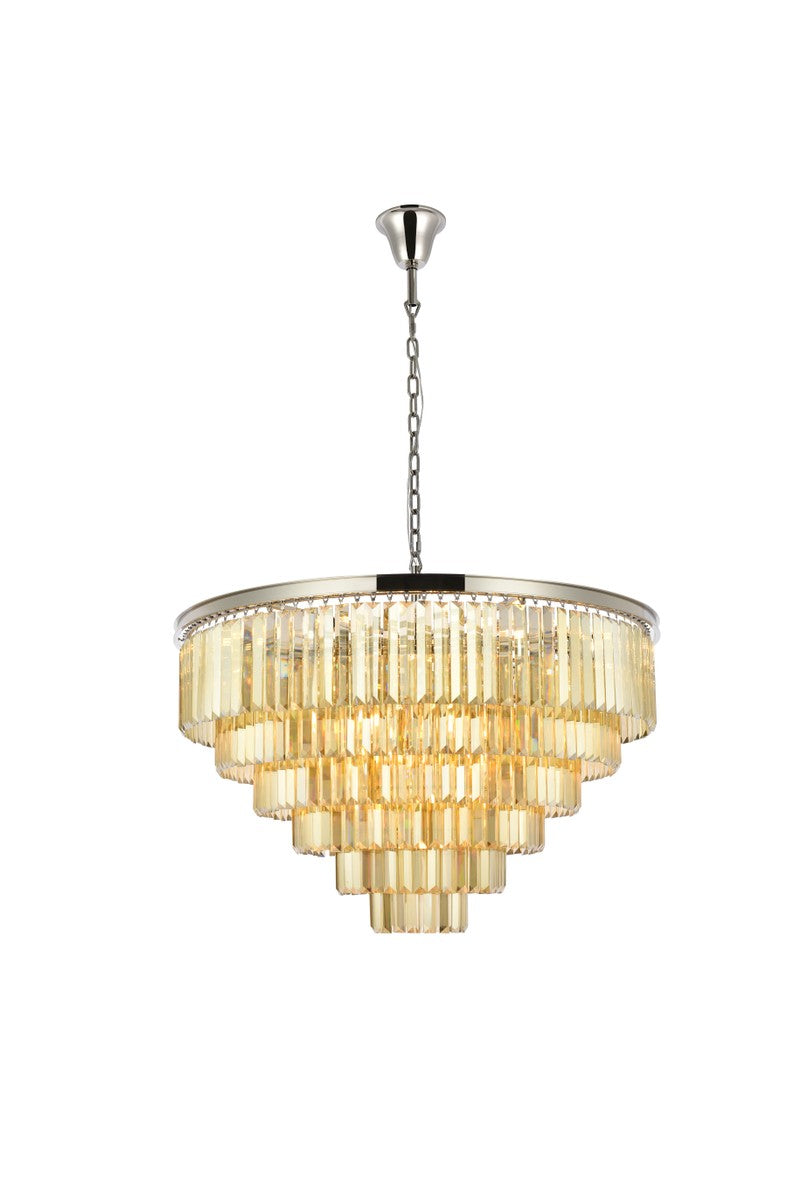 Elegant Lighting - 1231D44PN-GT/RC - 33 Light Chandelier - Sydney - Polished nickel
