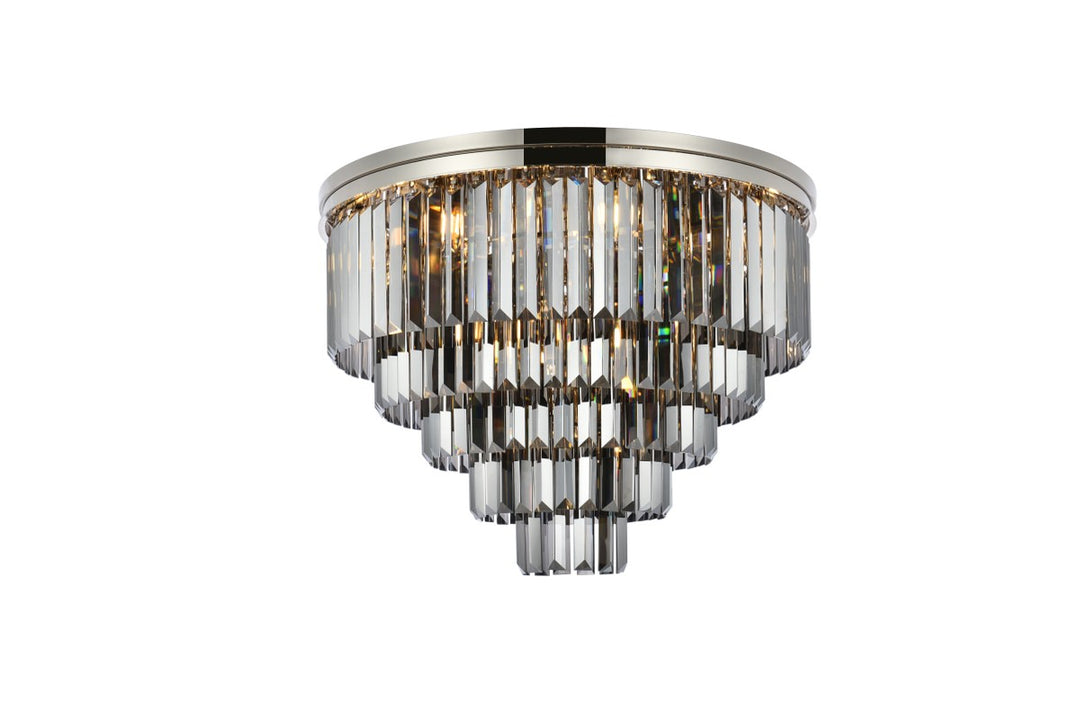 Elegant Lighting - 1231F32PN-SS/RC - 17 Light Flush Mount - Sydney - Polished nickel