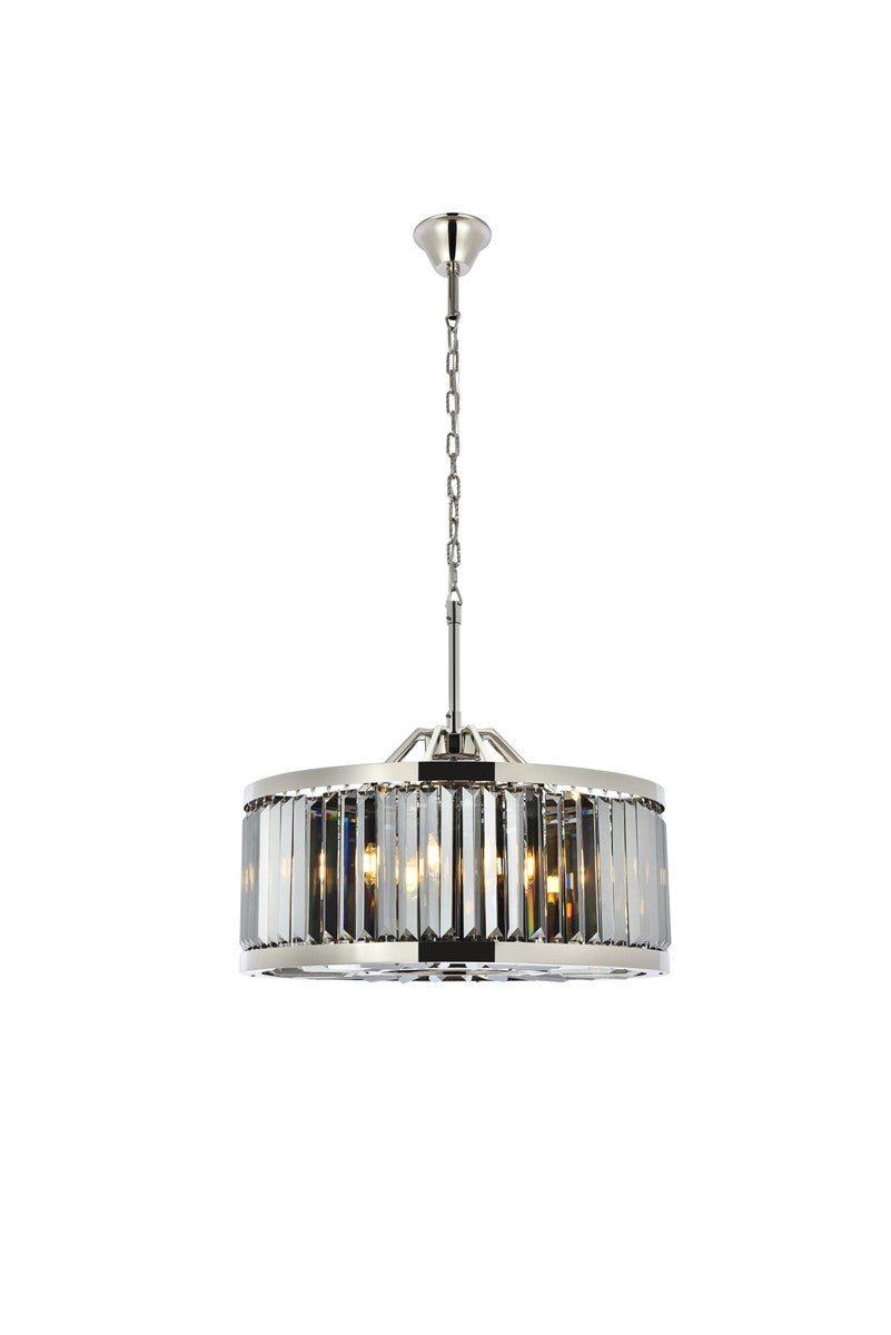 Elegant Lighting - 1233D28PN-SS/RC - Eight Light Chandelier - Chelsea - Polished nickel