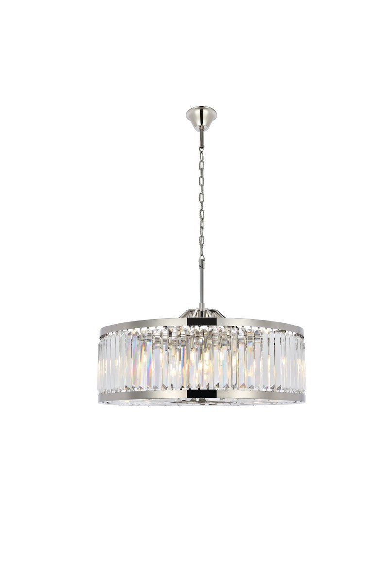 Elegant Lighting - 1233D35PN/RC - Ten Light Chandelier - Chelsea - Polished nickel