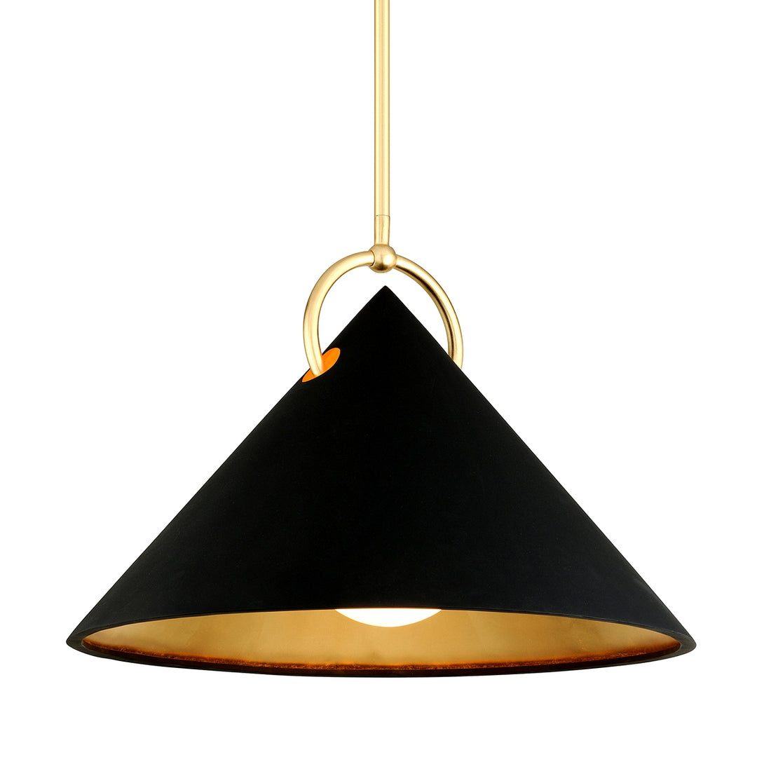 Corbett Lighting Canada - 289-42-GL/SBK - One Light Pendant - Charm - Gold Leaf/Soft Black Combo