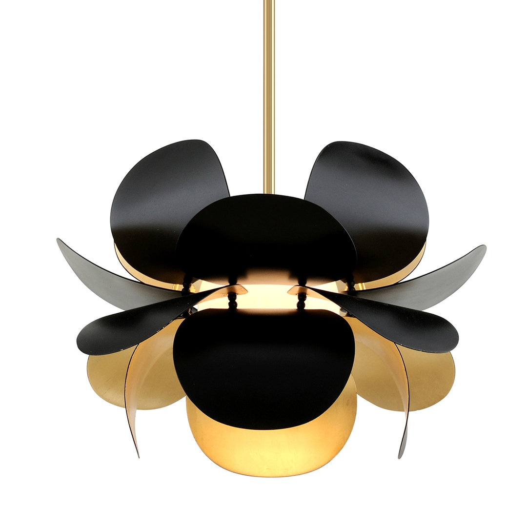 Corbett Lighting Canada - 308-41-GL/SBK - One Light Chandelier - Ginger - Gold Leaf/Soft Black Combo