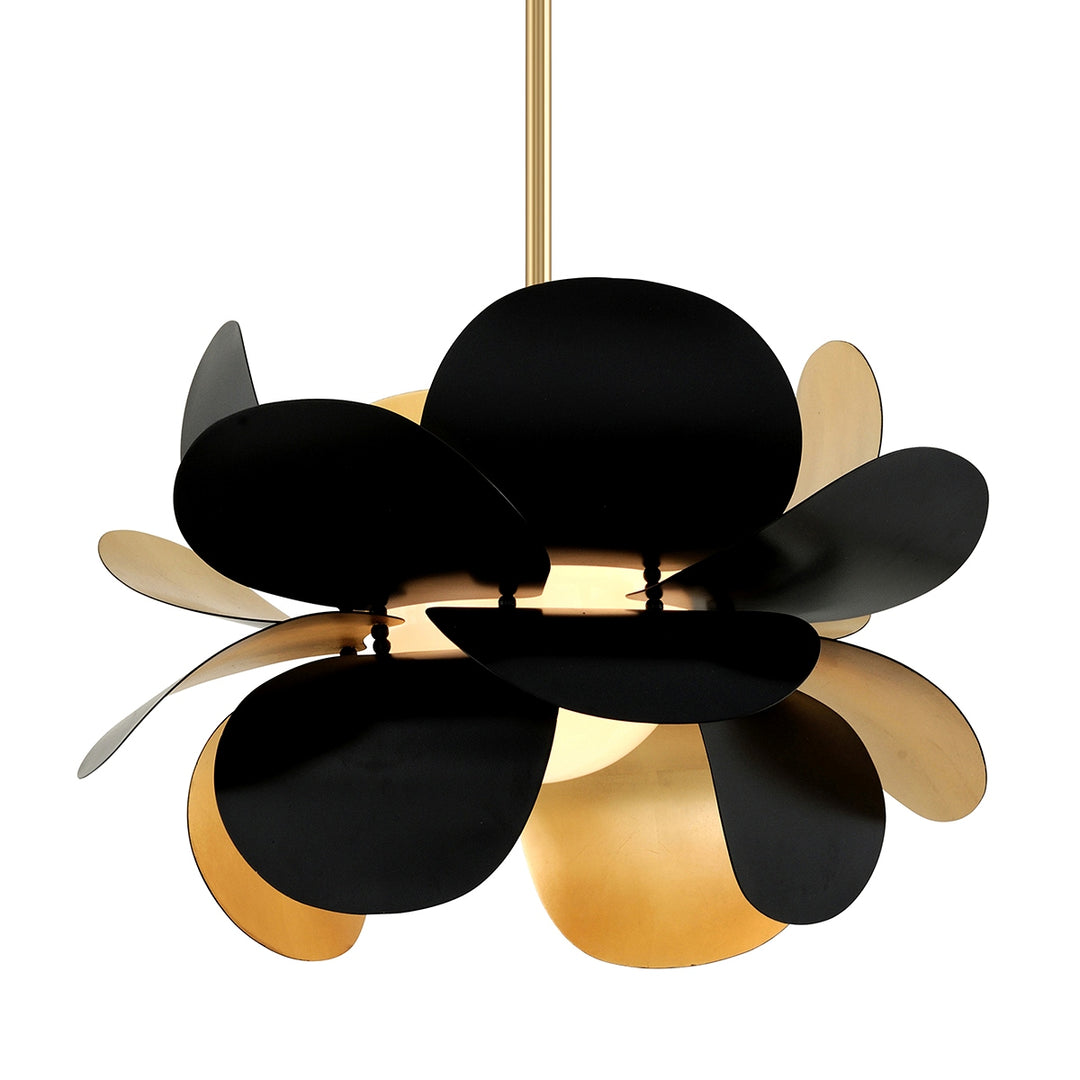 Corbett Lighting Canada - 308-42-GL/SBK - One Light Chandelier - Ginger - Gold Leaf
