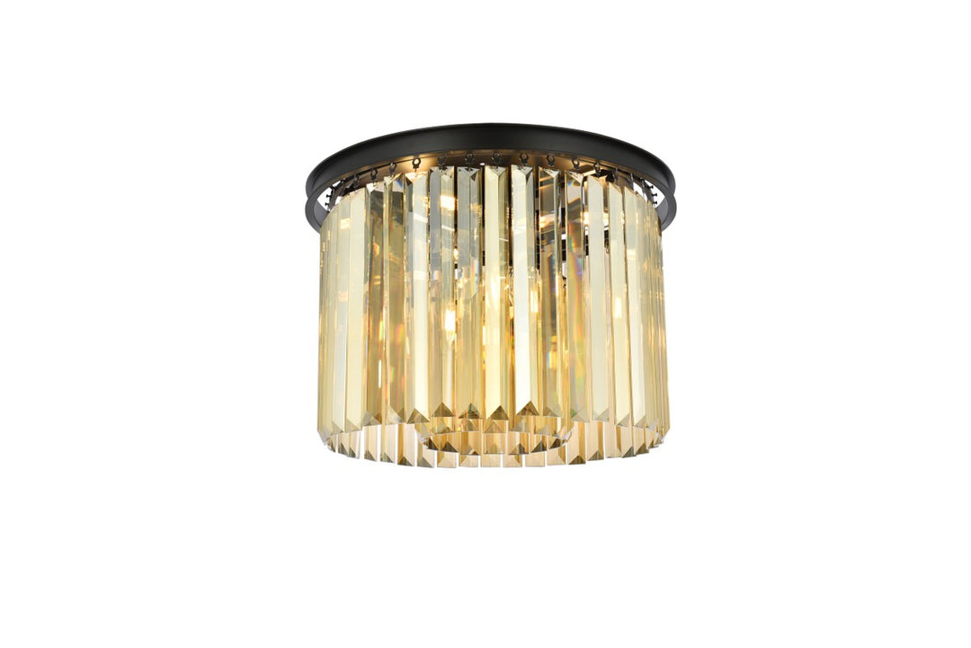 Elegant Lighting - 1238F20MB-GT/RC - Six Light Flush Mount - Sydney - Matte Black