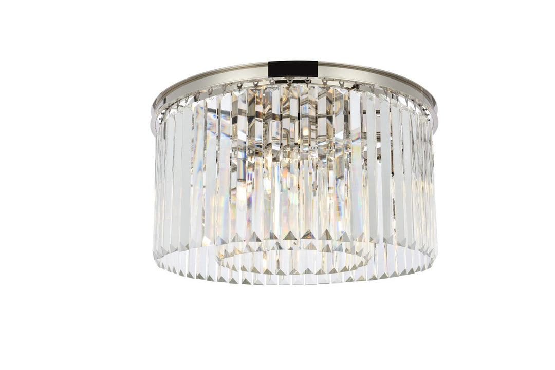 Elegant Lighting - 1238F26PN/RC - Eight Light Flush Mount - Sydney - Polished nickel