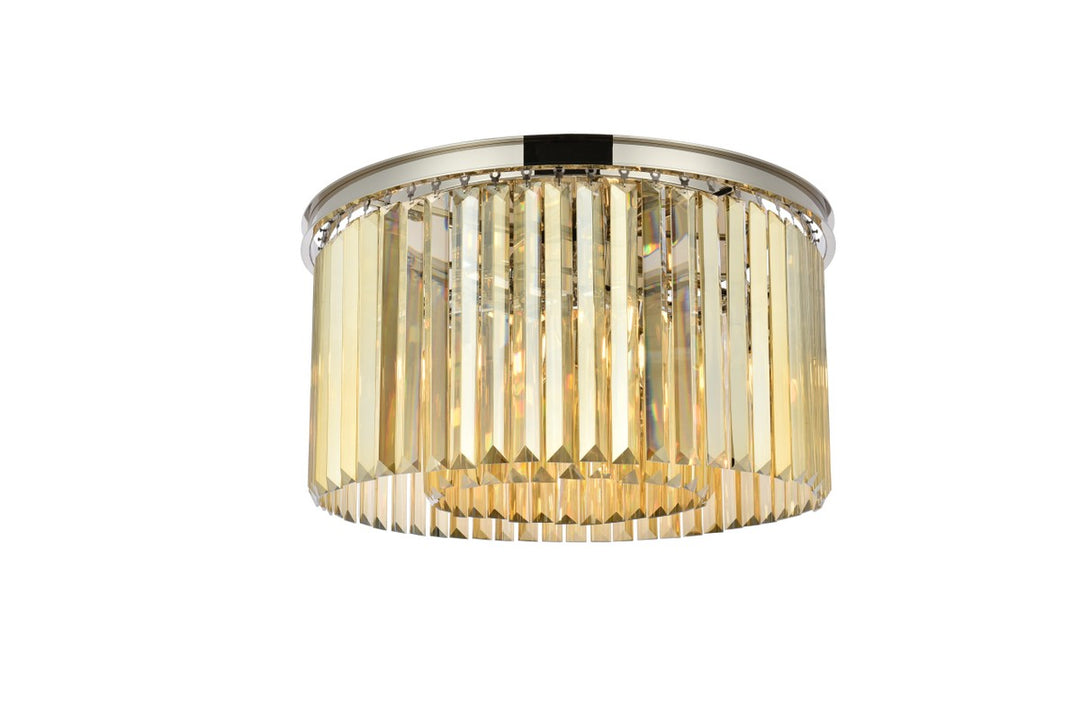 Sydney Eight Light Flush Mount in Polished Nickel - available from The Lighting Shoppe, trusted by Canadian homeowners