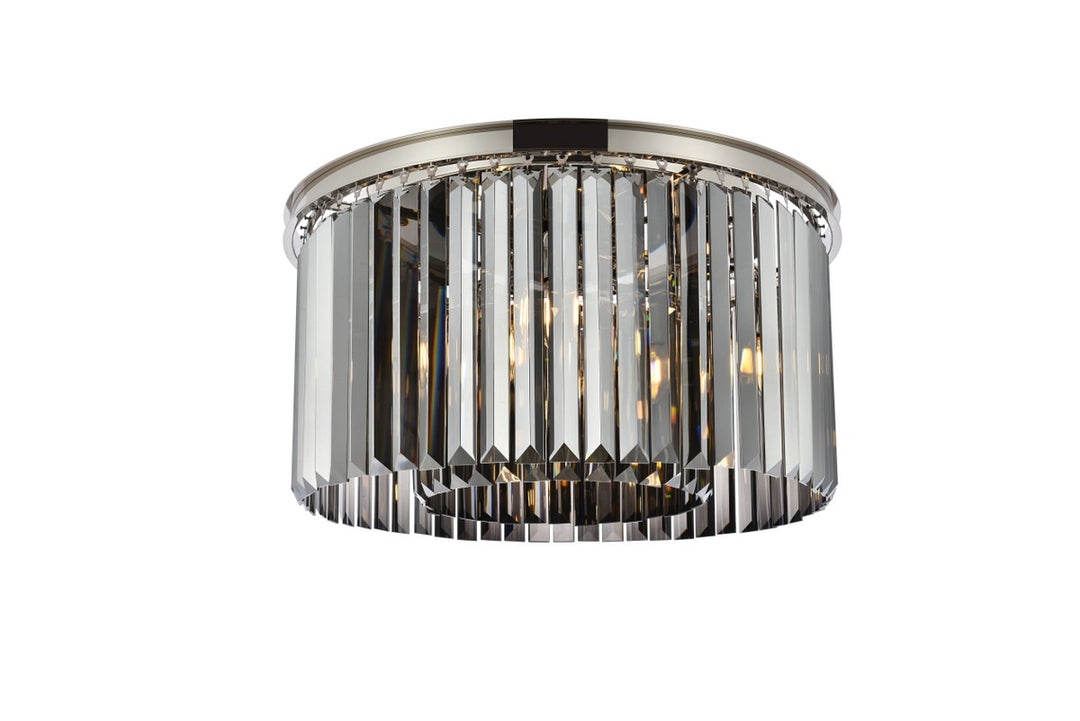Elegant Lighting - 1238F26PN-SS/RC - Eight Light Flush Mount - Sydney - Polished nickel