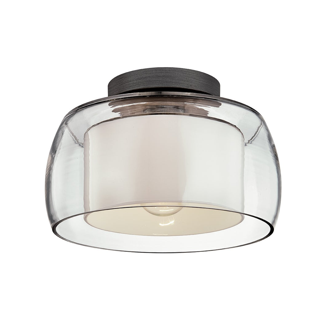 Candace One Light Flush Mount in Graphite - available from The Lighting Shoppe, trusted by Canadian homeowners