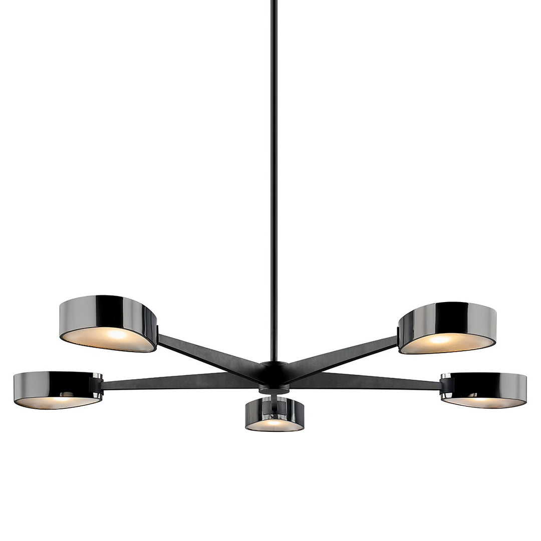 Troy Lighting Canada - F7335-TBK/BCR - Five Light Chandelier - Allisio - Texture Black