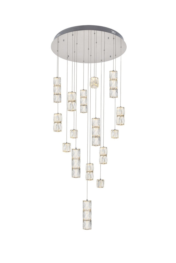 Elegant Lighting - 3500D28C - LED Pendant - Polaris - Chrome