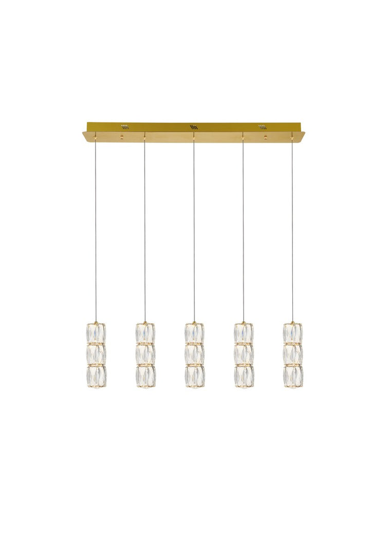 Elegant Lighting - 3500D5G - LED Pendant - Polaris - Gold