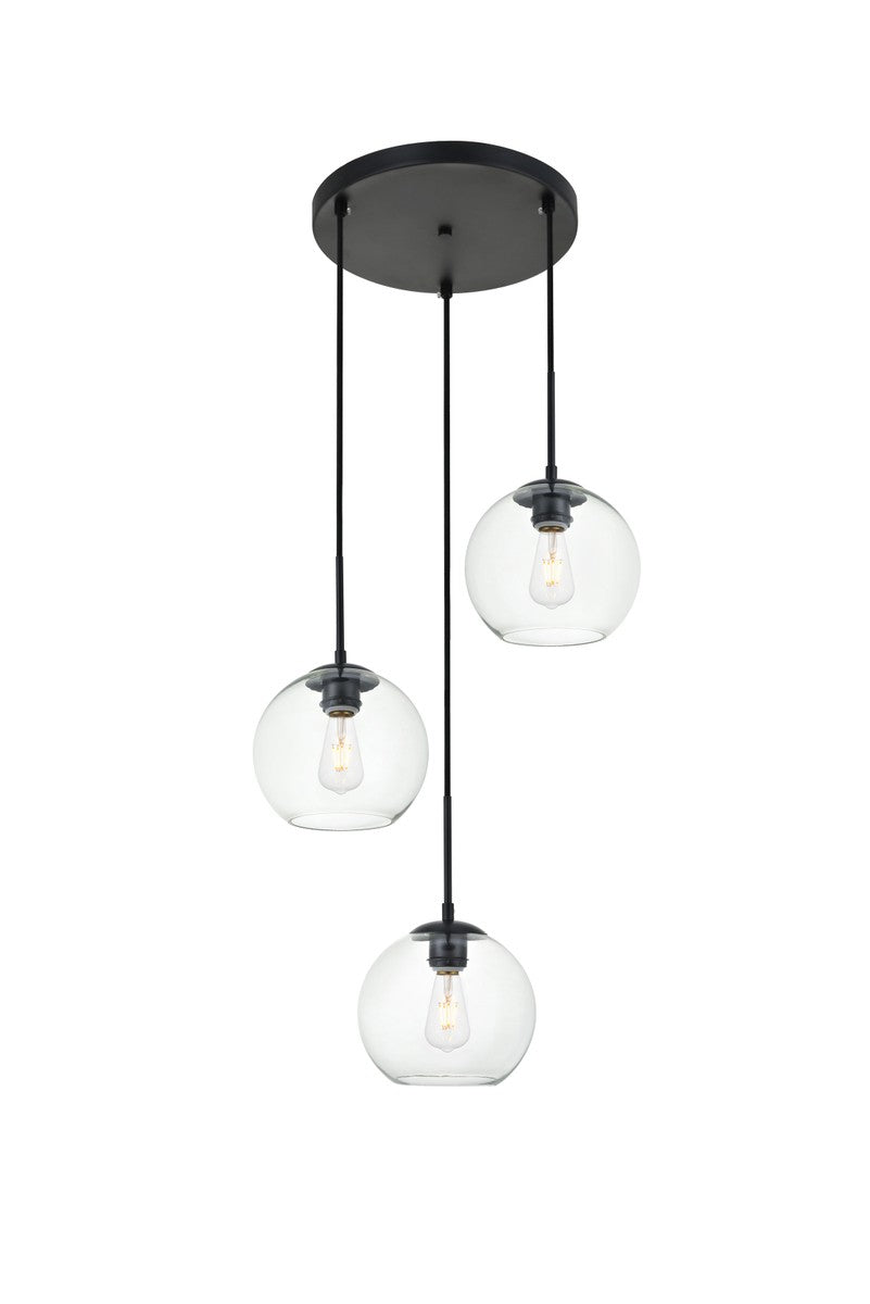 BAXTER Three Light Pendant in Black - available from The Lighting Shoppe, trusted by Canadian homeowners