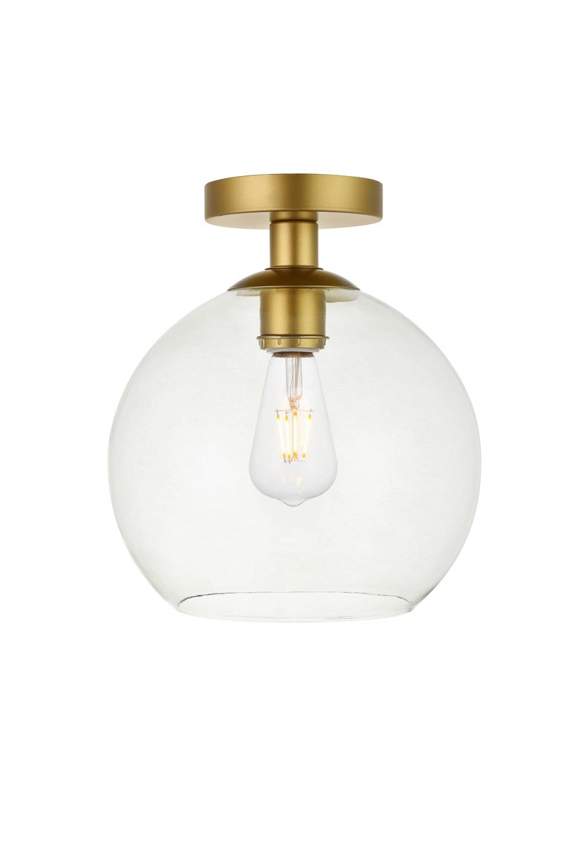 Elegant Lighting - LD2210BR - One Light Flush Mount - BAXTER - Brass and Clear