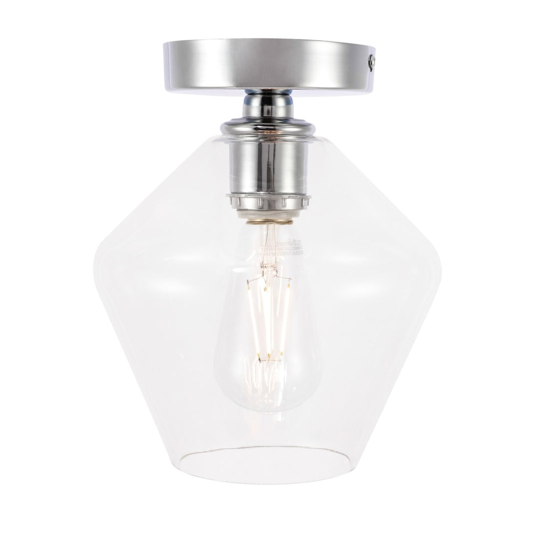 Elegant Lighting - LD2254C - One Light Flush Mount - Gene - Chrome and Clear glass
