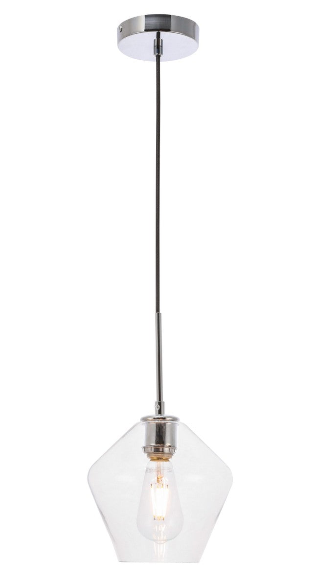 Elegant Lighting - LD2256C - One Light Pendant - Gene - Chrome and Clear glass