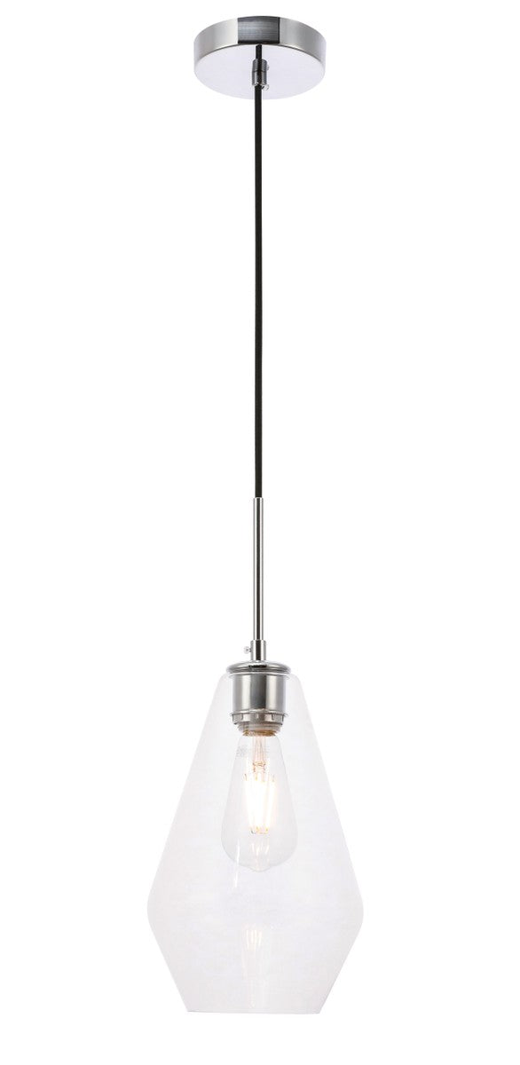 Elegant Lighting - LD2260C - One Light Pendant - Gene - Chrome and Clear glass