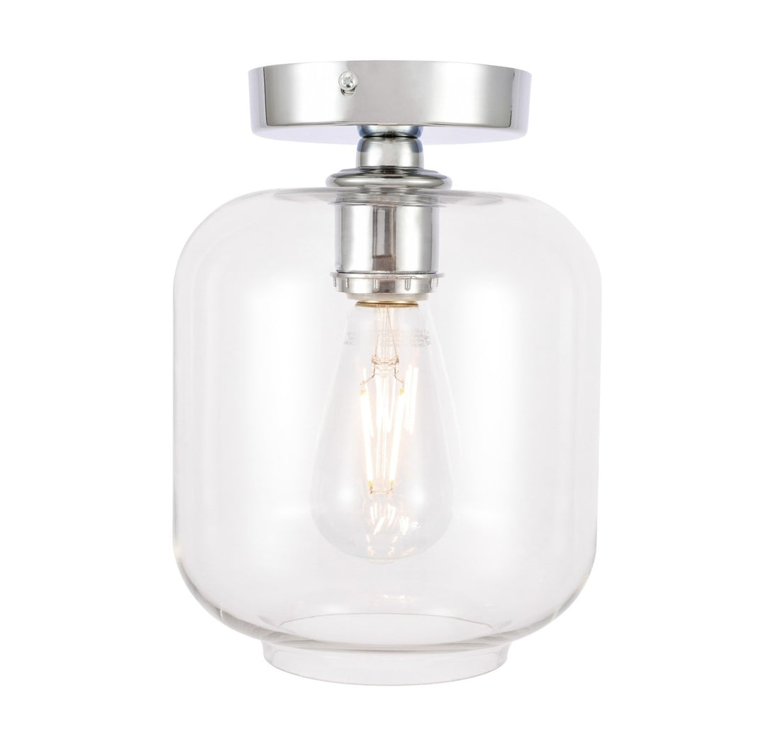 Elegant Lighting - LD2270C - One Light Flush Mount - Collier - Chrome and Clear glass