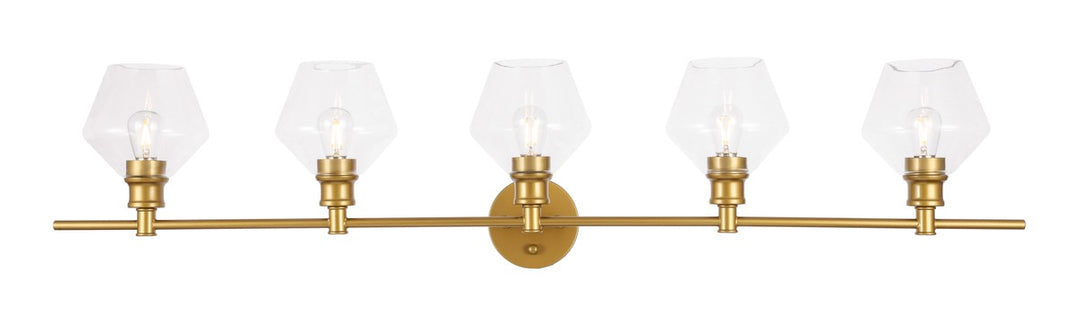 Gene Five Light Wall Sconce in Brass - available from The Lighting Shoppe, trusted by Canadian homeowners