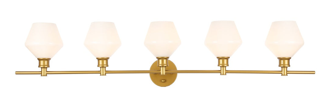 Gene Five Light Wall Sconce in Brass - available from The Lighting Shoppe, trusted by Canadian homeowners