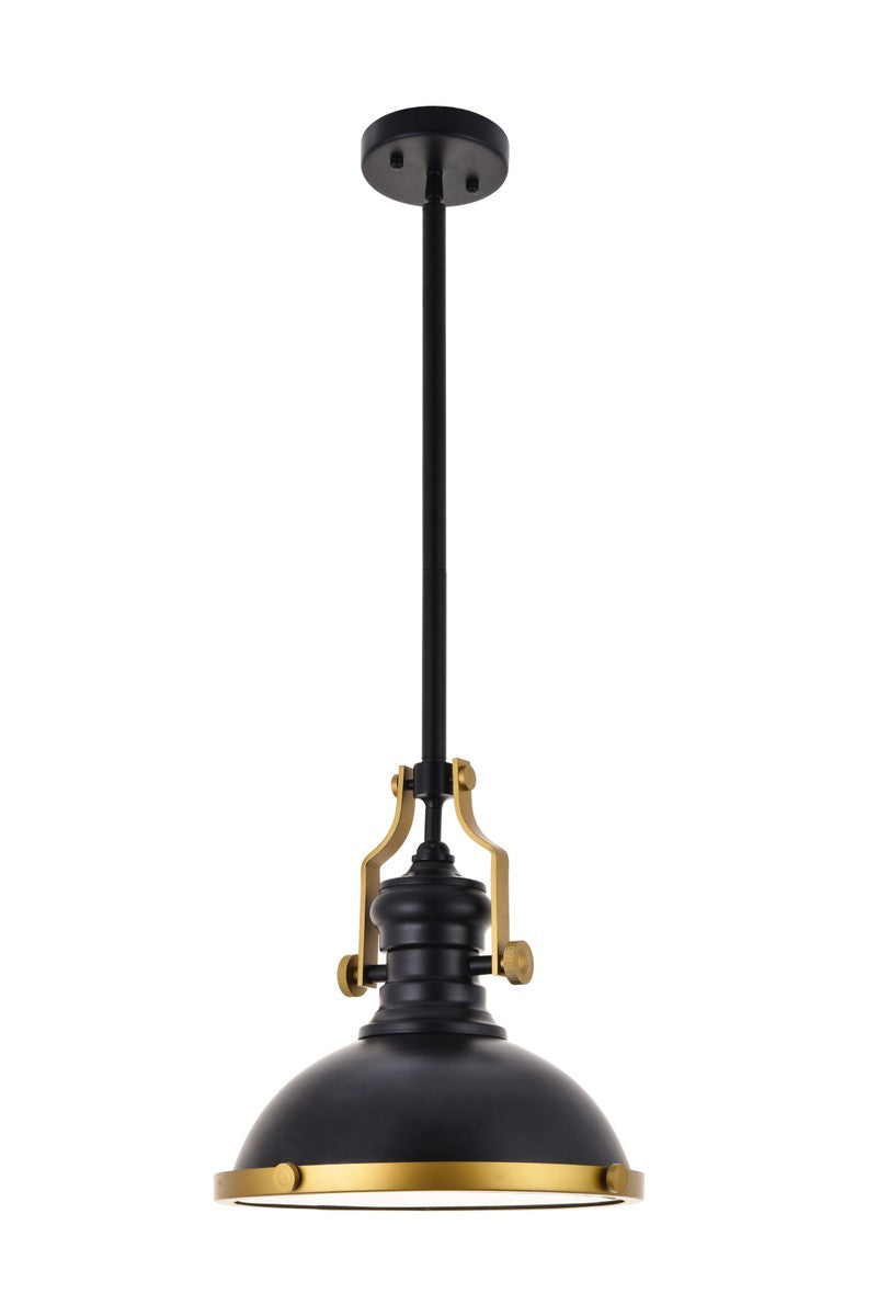 Elegant Lighting - LD5001D13BRB - One Light Pendant - Eamon - Matte black