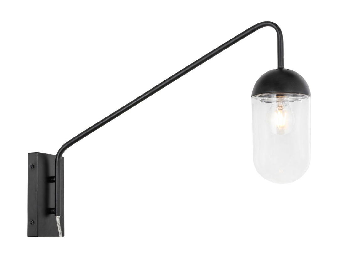 Kace One Light Wall Sconce in Black - available from The Lighting Shoppe, trusted by Canadian homeowners