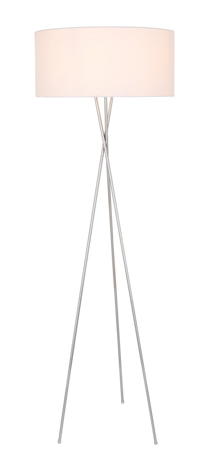 Cason One Light Floor Lamp in Silver - available from The Lighting Shoppe, trusted by Canadian homeowners
