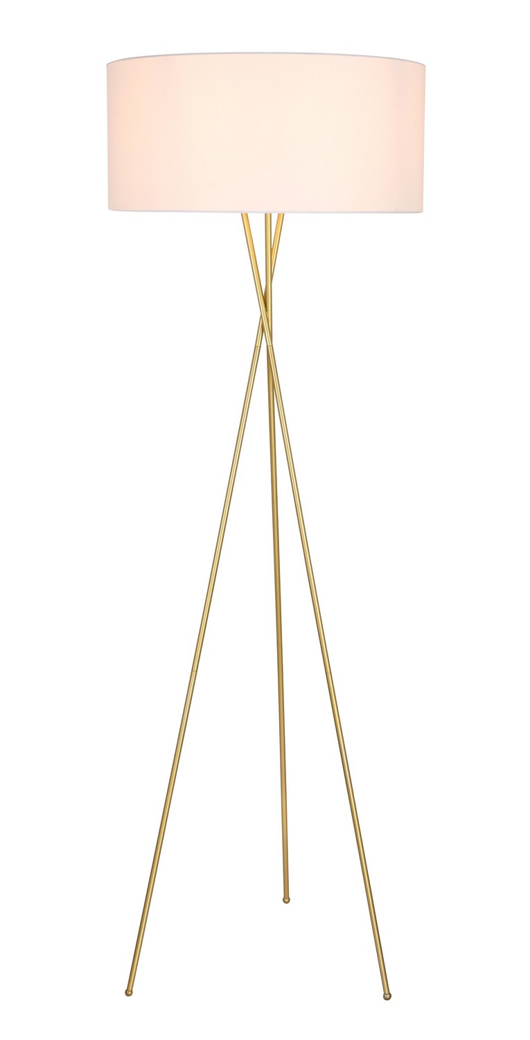 Cason One Light Floor Lamp in Brass - available from The Lighting Shoppe, trusted by Canadian homeowners