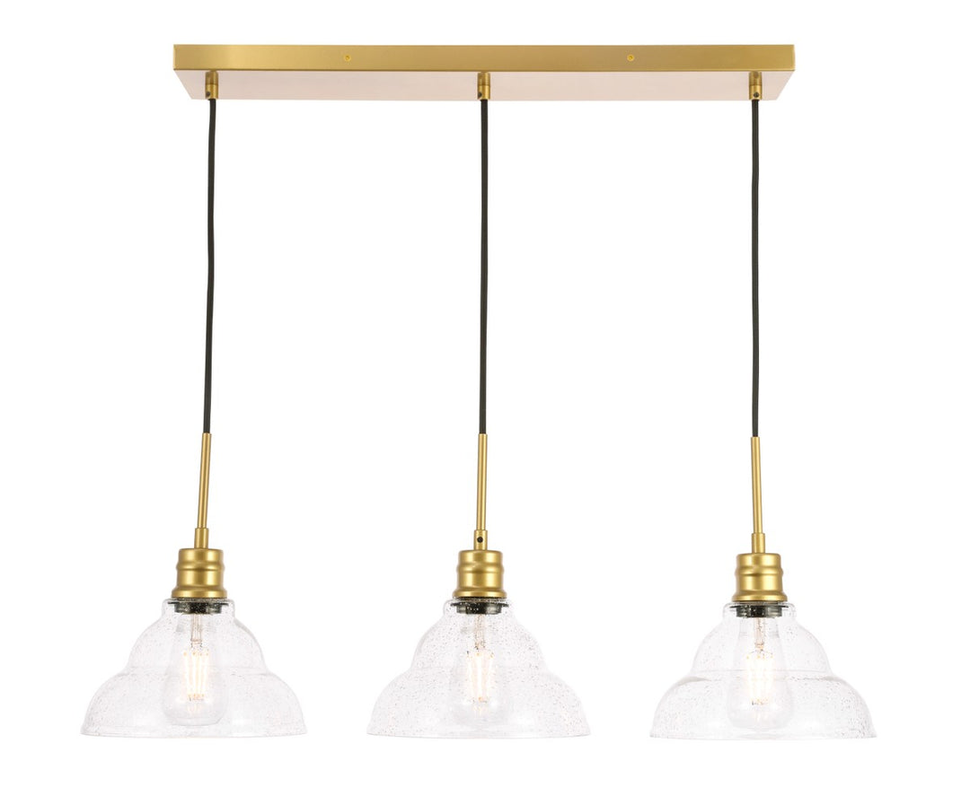 Clive Three Light Pendant in Brass - available from The Lighting Shoppe, trusted by Canadian homeowners