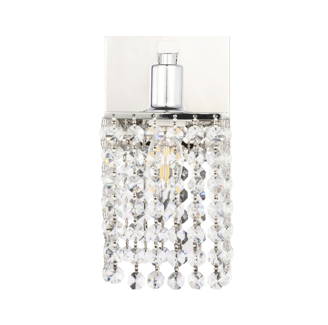 Elegant Lighting - LD7007C - One Light Wall Sconce - Phineas - Chrome and Clear Crystals