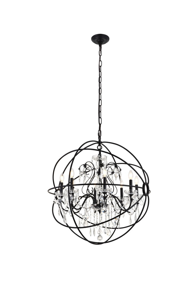 Cordelia Eight Light Pendant in black - available from The Lighting Shoppe, trusted by Canadian homeowners
