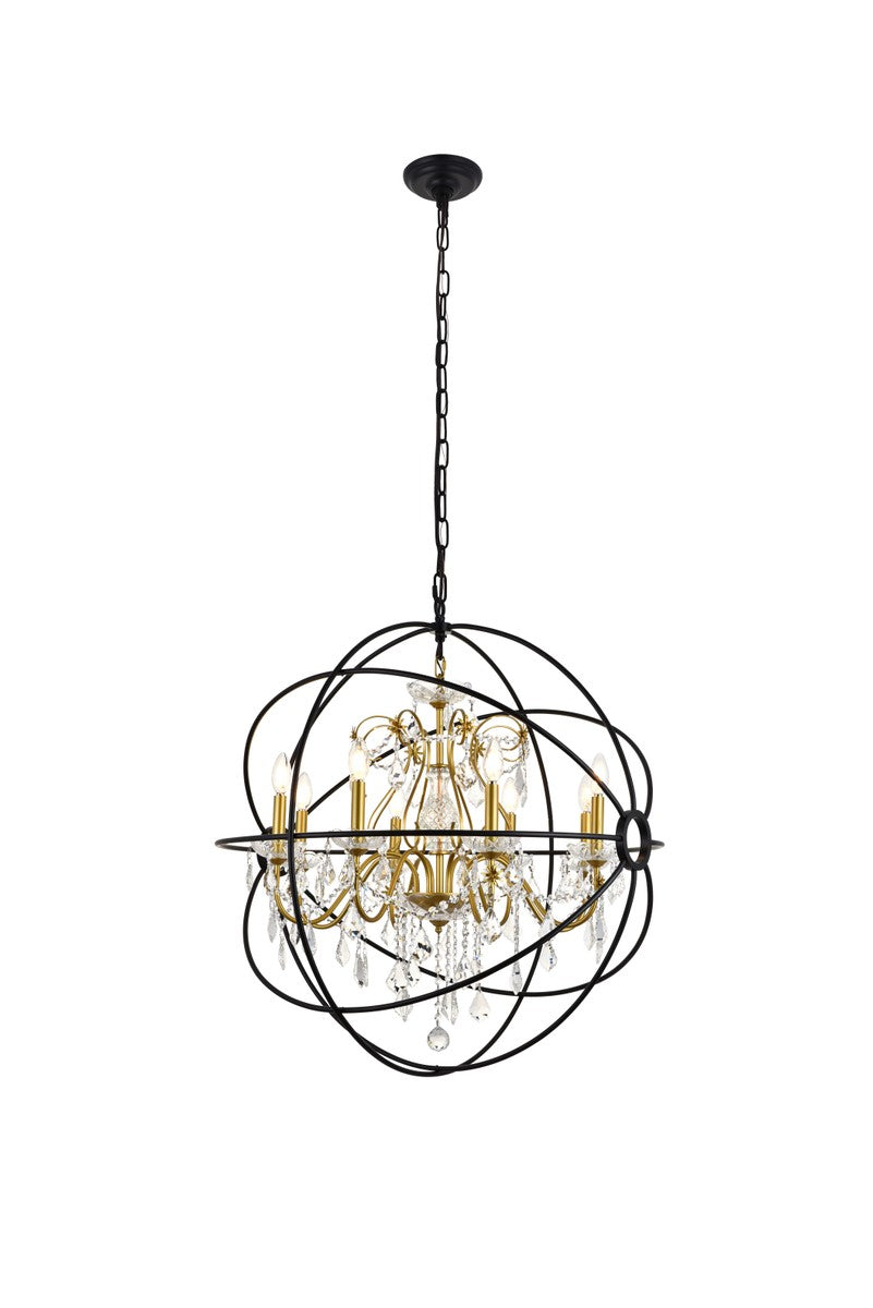 Cordelia Eight Light Pendant in black - available from The Lighting Shoppe, trusted by Canadian homeowners