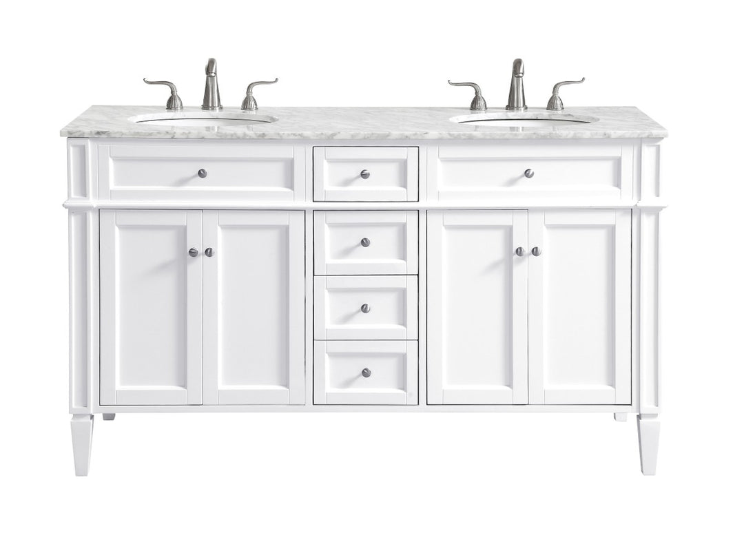 Elegant Lighting - VF12560DWH - Double Bathroom Vanity Set - Park Avenue - white
