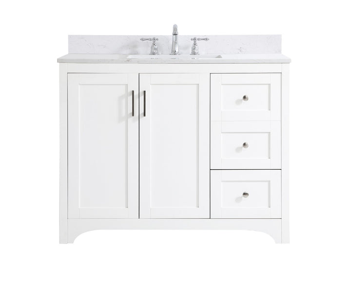 Elegant Lighting - VF17042WH-BS - Bathroom Vanity Set - Moore - White