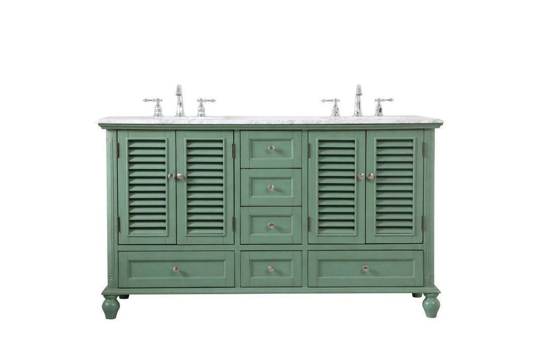 Elegant Lighting - VF30560DVM - Double Bathroom Vanity - Rhodes - vintage mint