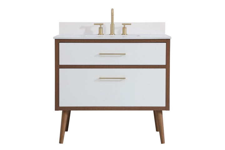 Elegant Lighting - VF41036WH-BS - Bathroom Vanity Set - Boise - White