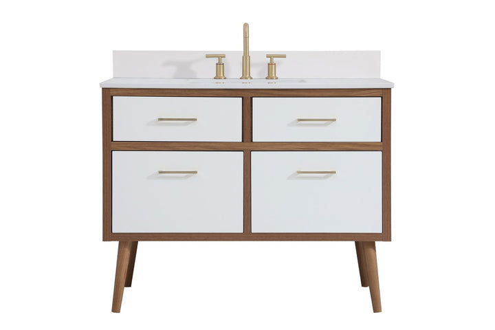 Elegant Lighting - VF41042WH-BS - Bathroom Vanity Set - Boise - White