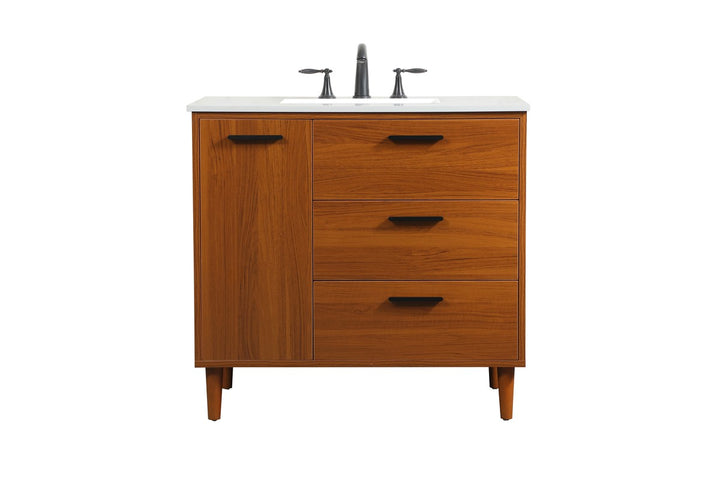 Elegant Lighting - VF47036MTK - Vanity Sink Set - Baldwin - Teak