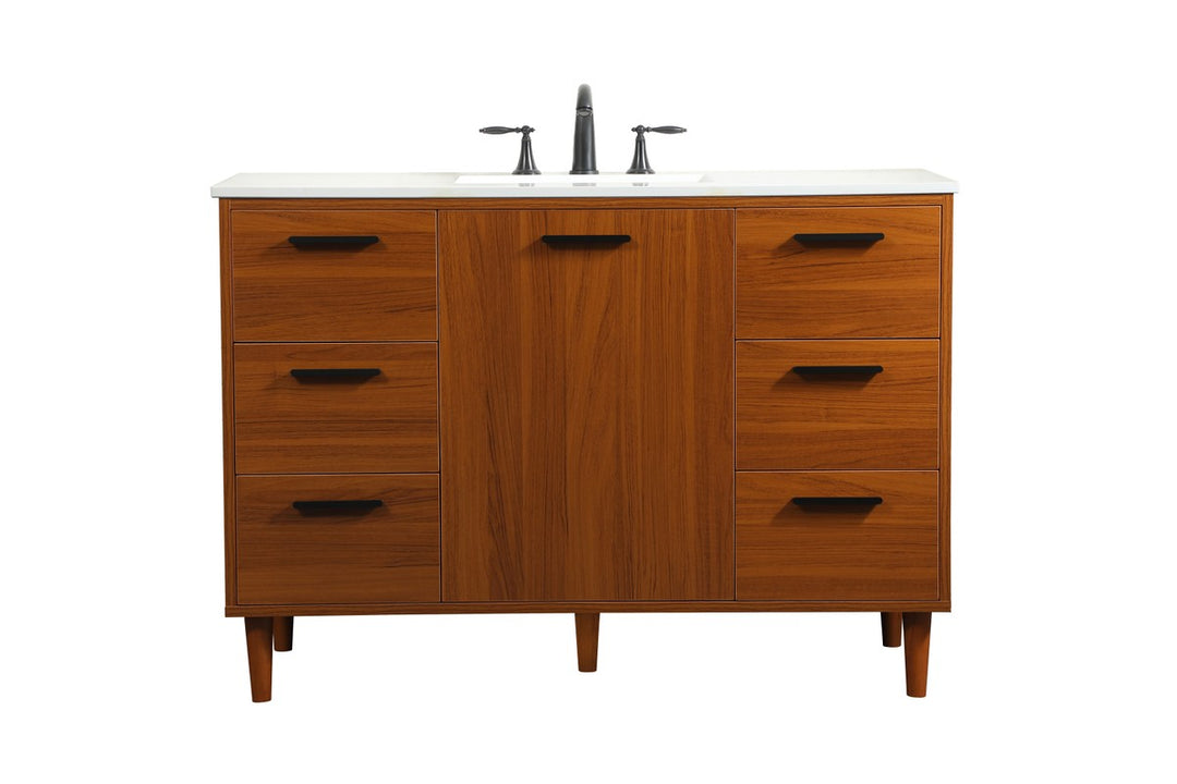 Elegant Lighting - VF47048MTK - Vanity Sink Set - Baldwin - Teak