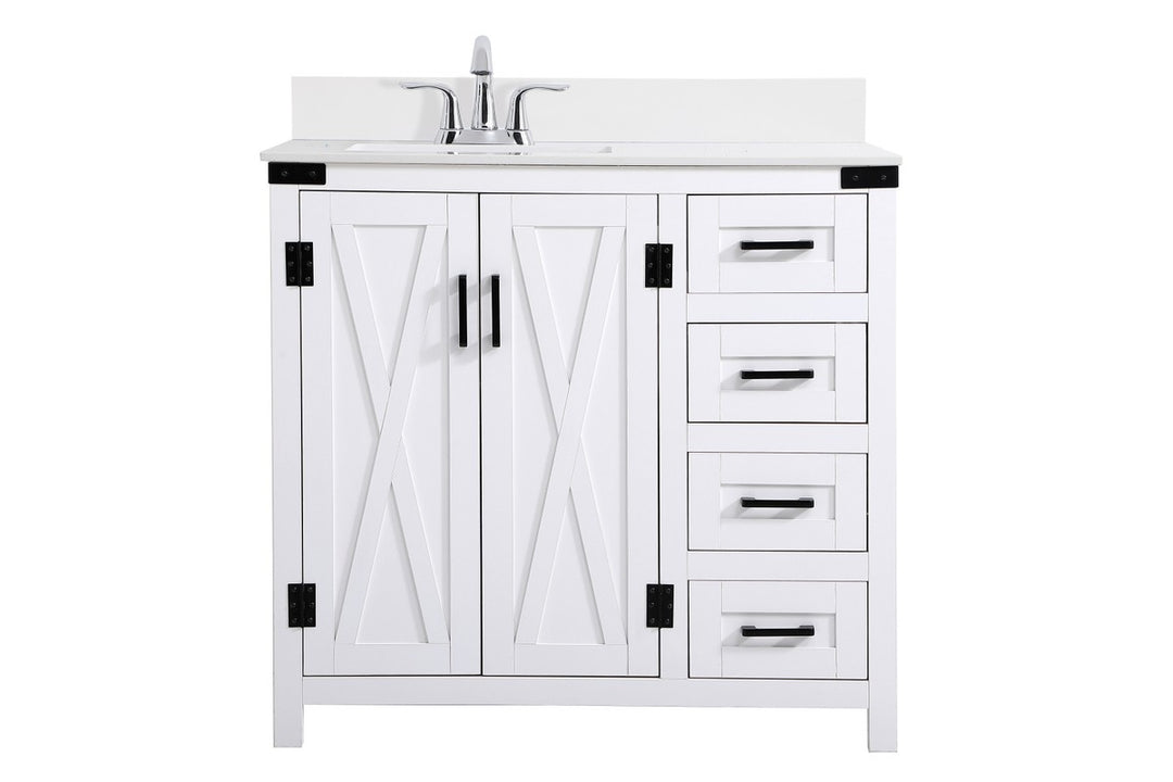 Grant Bathroom Vanity Set in White - available from The Lighting Shoppe, trusted by Canadian homeowners