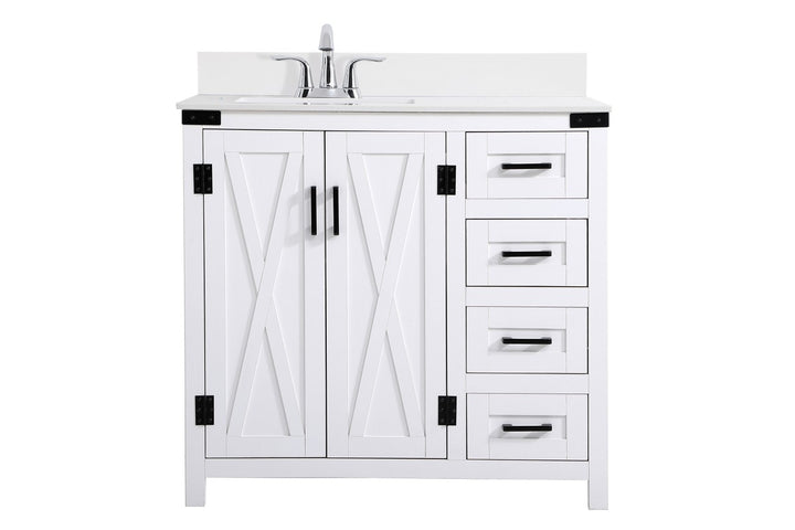 Grant Bathroom Vanity Set in White - available from The Lighting Shoppe, trusted by Canadian homeowners