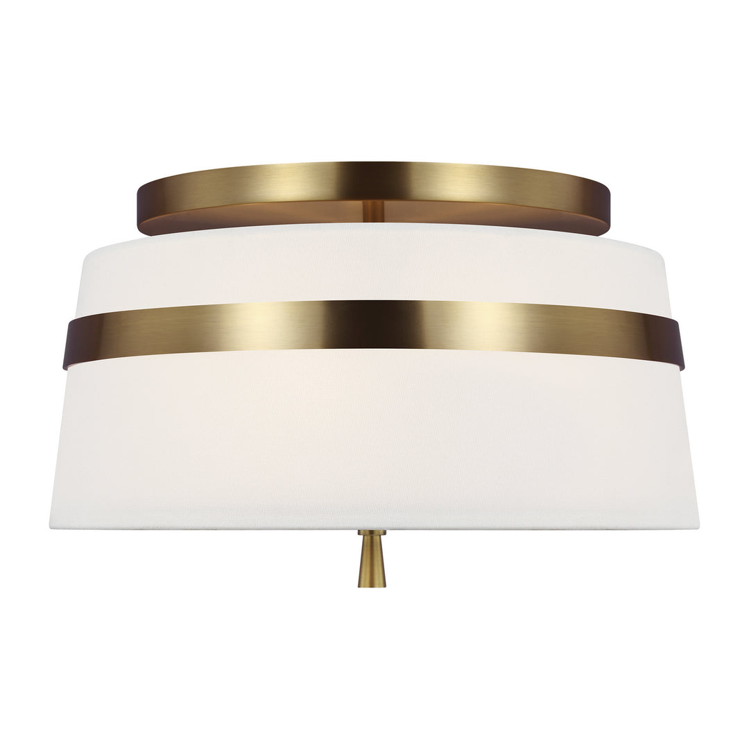 Cordtlandt Three Light Semi-Flush Mount in Burnished Brass - available from The Lighting Shoppe, trusted by Canadian homeowners