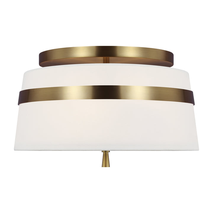 Cordtlandt Three Light Semi-Flush Mount in Burnished Brass - available from The Lighting Shoppe, trusted by Canadian homeowners