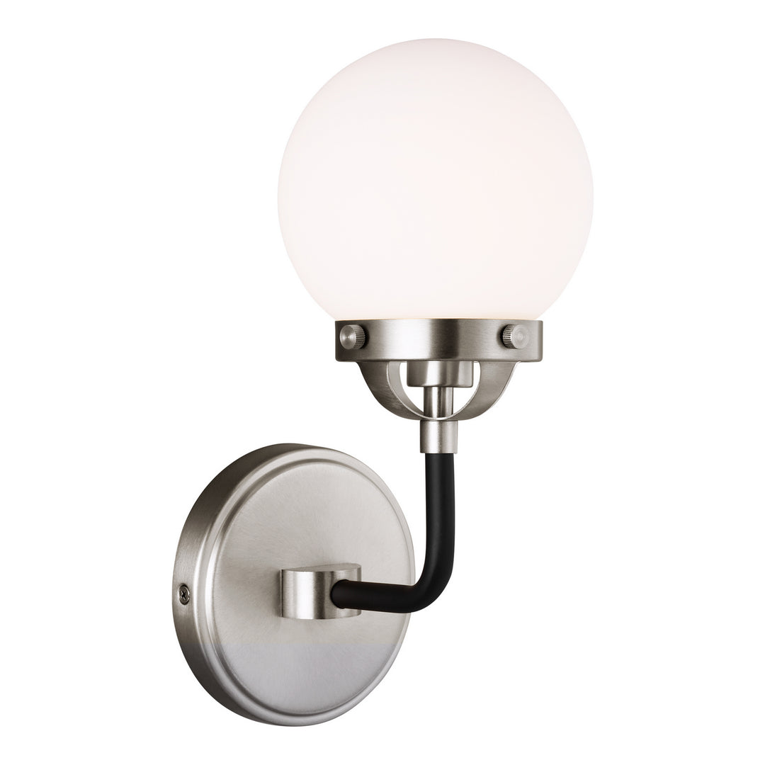 Cafe One Light Wall Sconce in Brushed Nickel - available from The Lighting Shoppe, trusted by Canadian homeowners