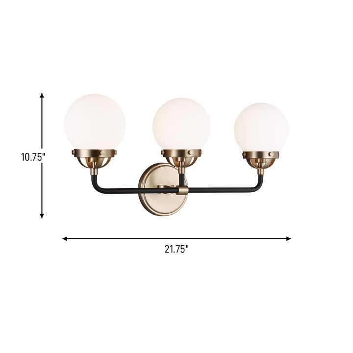 Visual Comfort Studio Canada - 4487903-848 - Three Light Wall / Bath - Cafe - Satin Brass