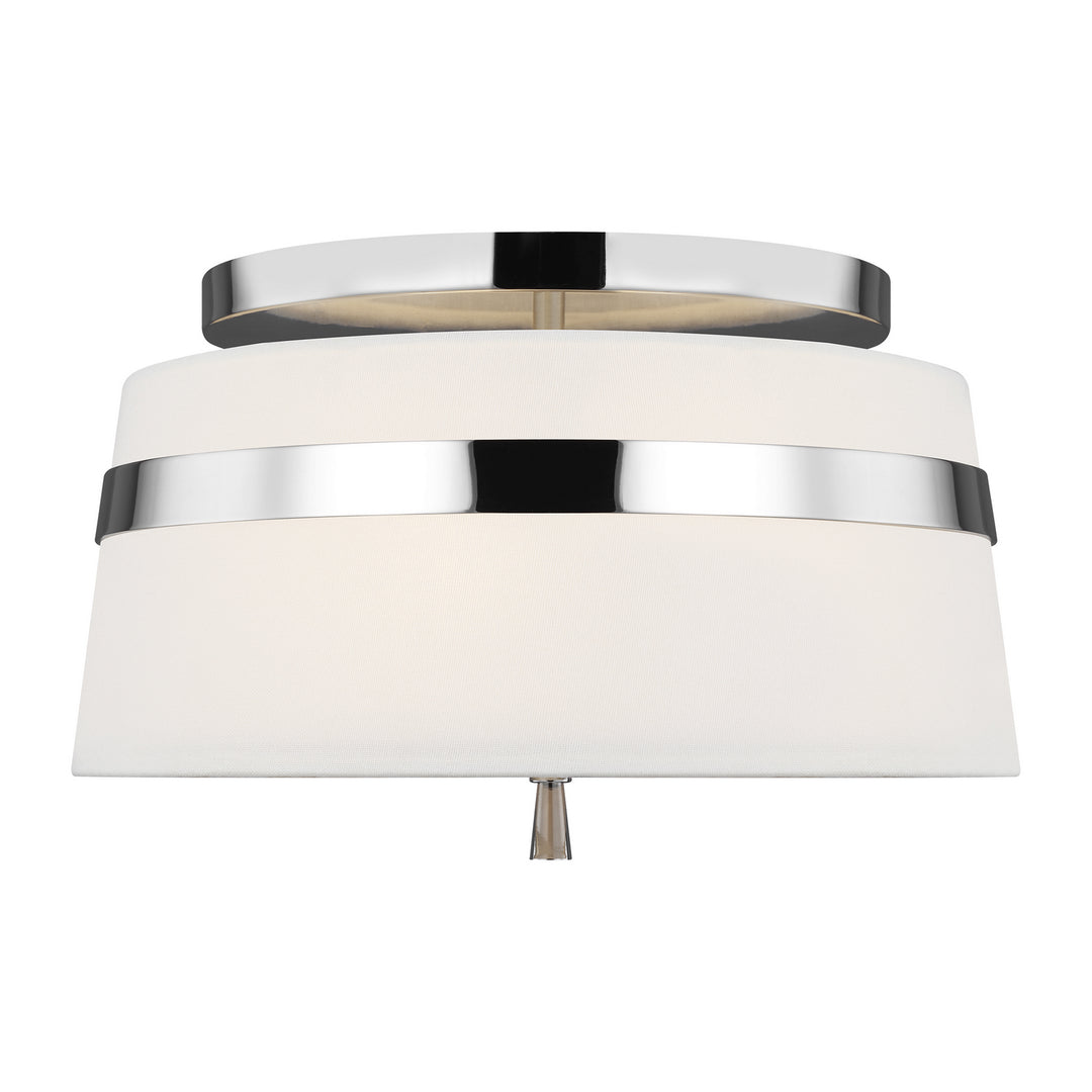 Cordtlandt Three Light Semi-Flush Mount in Polished Nickel - available from The Lighting Shoppe, trusted by Canadian homeowners