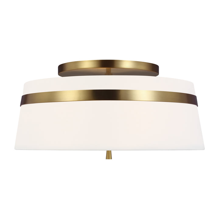 Cordtlandt Three Light Semi-Flush Mount in Burnished Brass - available from The Lighting Shoppe, trusted by Canadian homeowners