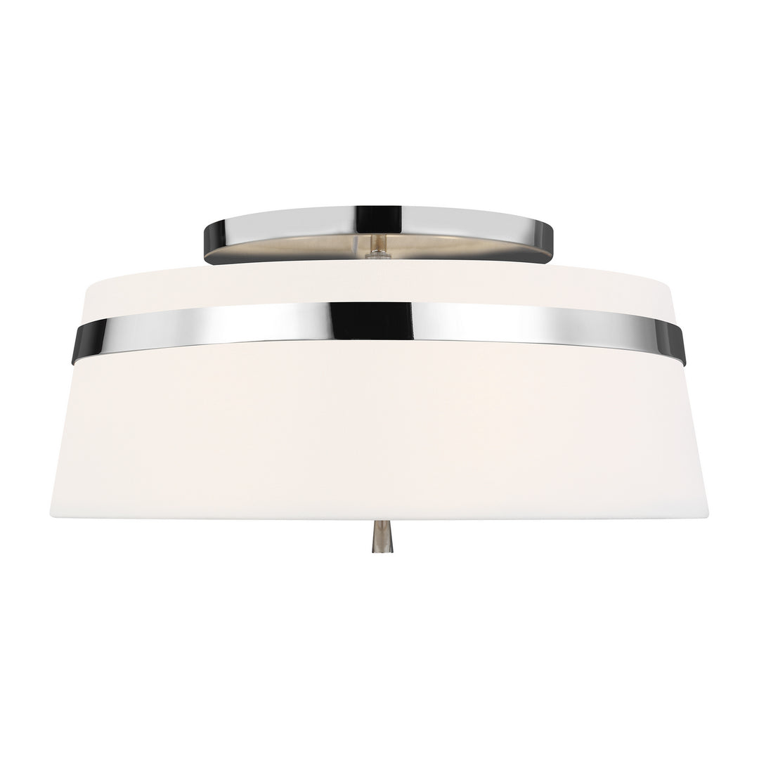 Cordtlandt Three Light Semi-Flush Mount in Polished Nickel - available from The Lighting Shoppe, trusted by Canadian homeowners